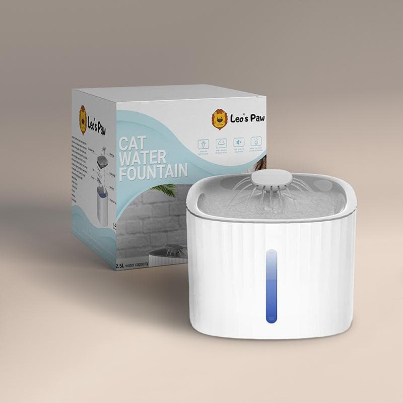 Automatic LED Cat Water Fountain with Triple Filtration System and Adjustable Flow - 2.5L Cat Drinking Fountain 7