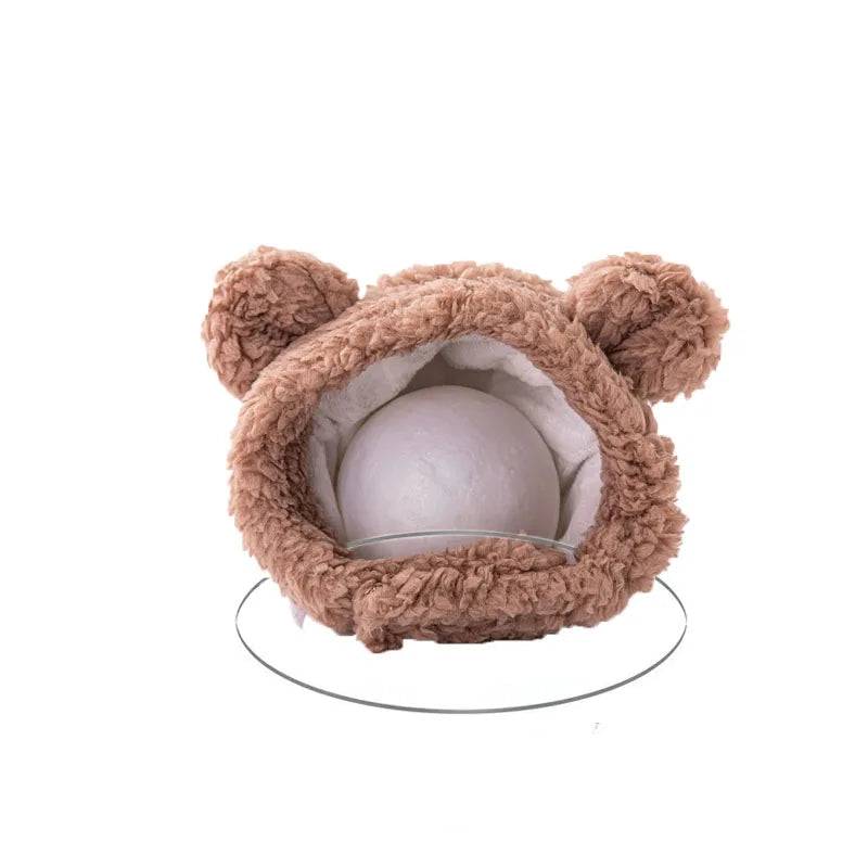 Winter Pet Hat - Adorable Bear and Rabbit Cosplay Hood for Dogs and Cats 10
