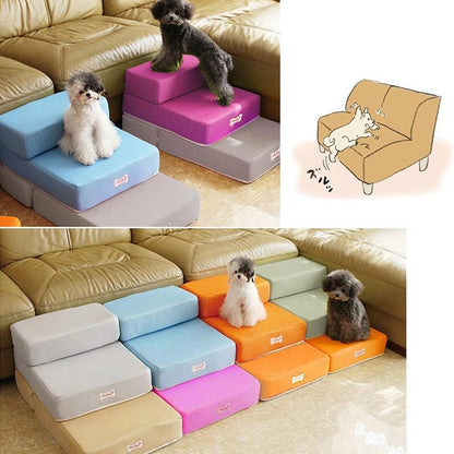 2-Level Non-Slip Dog Stairs for Bed – Comfortable Pet Steps for Small to Medium Pets, Easy Access to Sofas and Beds 3