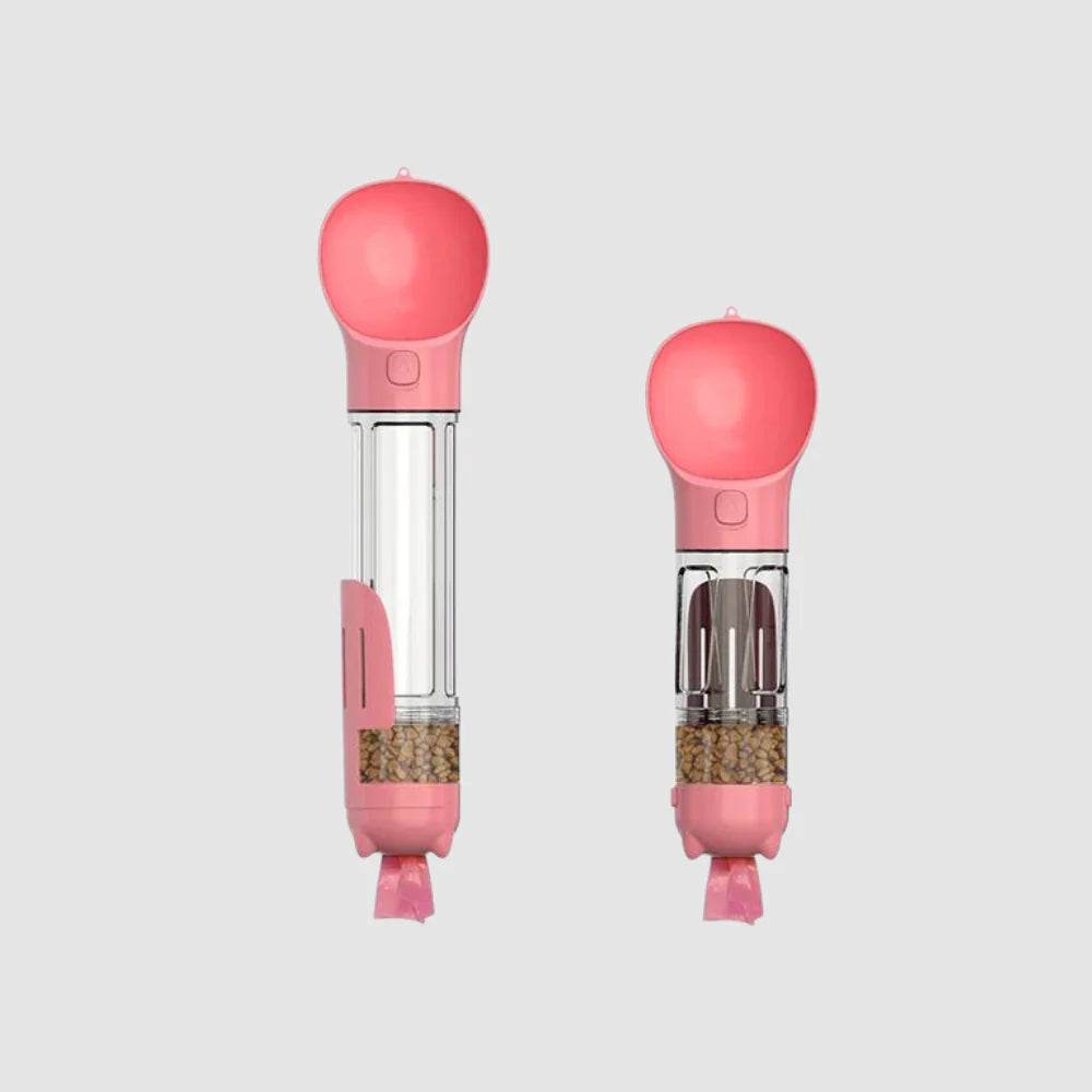 4-in-1 Portable Dog Feeder with Food and Water Dispenser, Waste Bag Dispenser – Ideal for Travel and Outdoor Activities 3