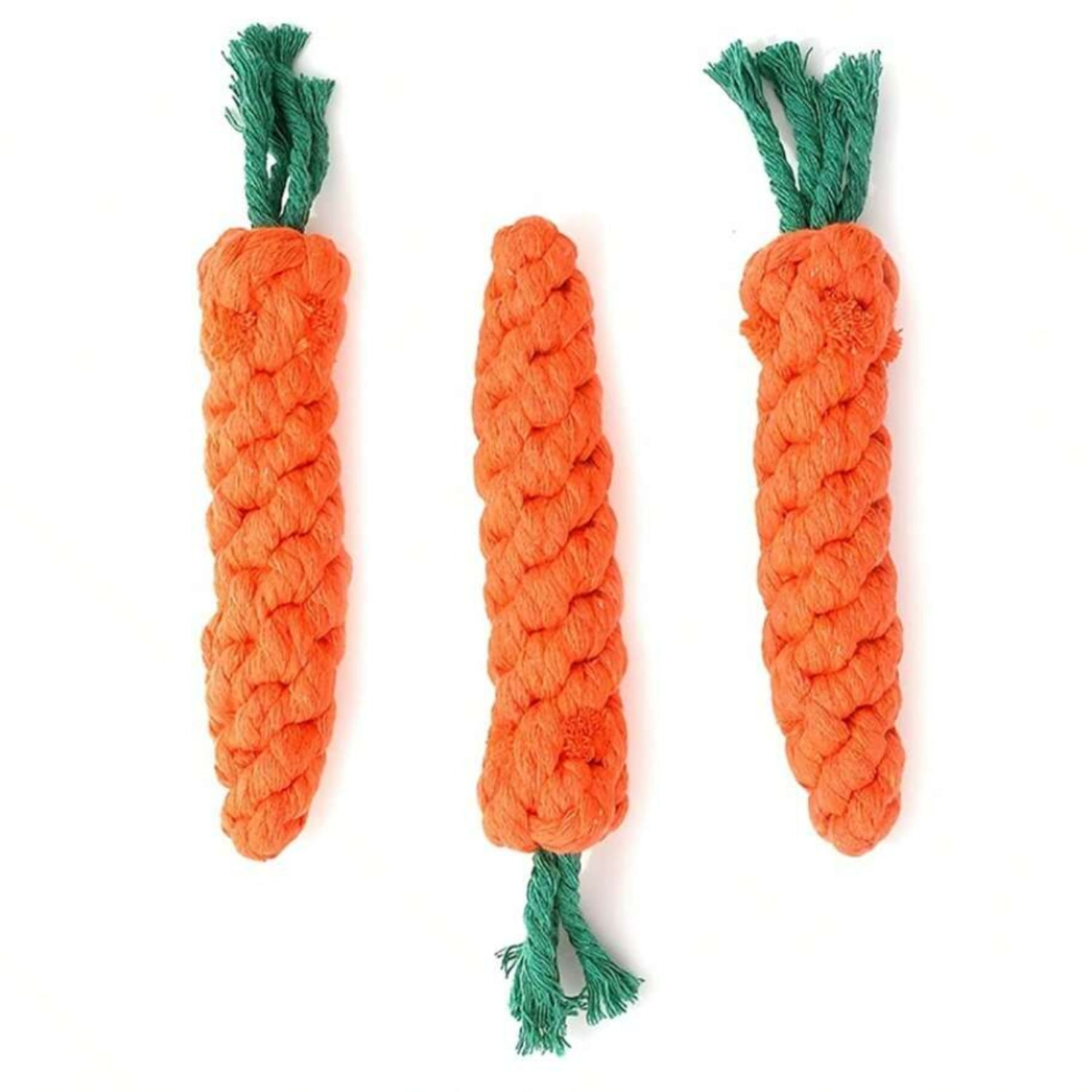 Carrot Shape Cotton Rope Dog Toy – Durable Chew Toy for Dental Care, Engaging Design for All Dog Sizes 3