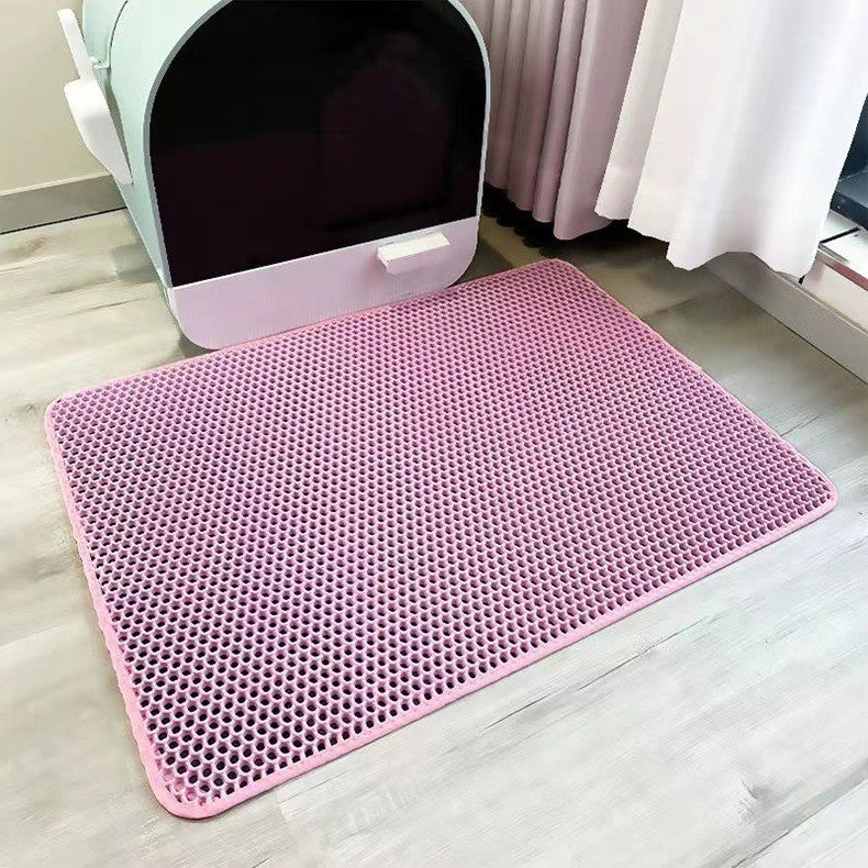 Cat Litter Mat with Non-Slip Waterproof Design – Easy to Clean Litter Box Mat for Kitty Litter and Litter Catching 1
