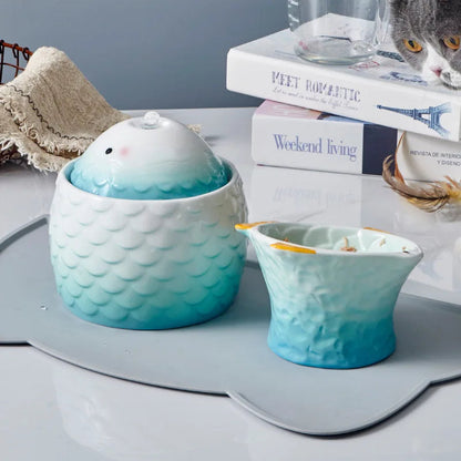 Ceramic Water Fountain for Pets – Automatic Fresh Water Dispenser for Cats and Small Dogs 2