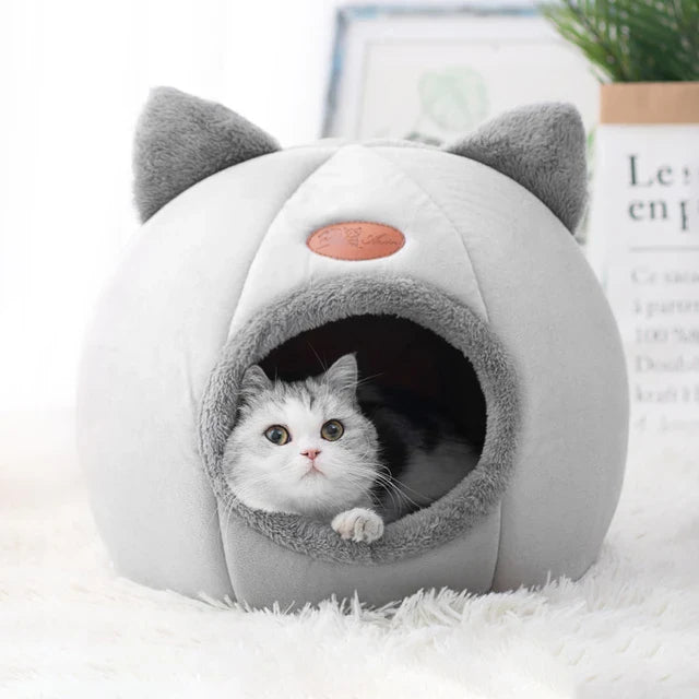 Deluxe Cozy Cat Bed - Premium Warm Cat Cave Tent for Ultimate Comfort and Security, 18 x 18 x 15 Inches 0