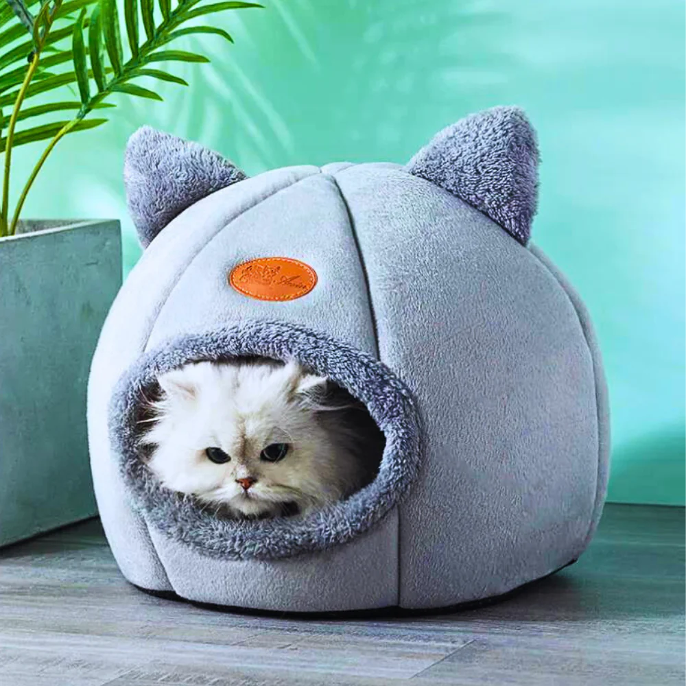 Deluxe Cozy Cat Bed - Premium Warm Cat Cave Tent for Ultimate Comfort and Security, 18 x 18 x 15 Inches 3