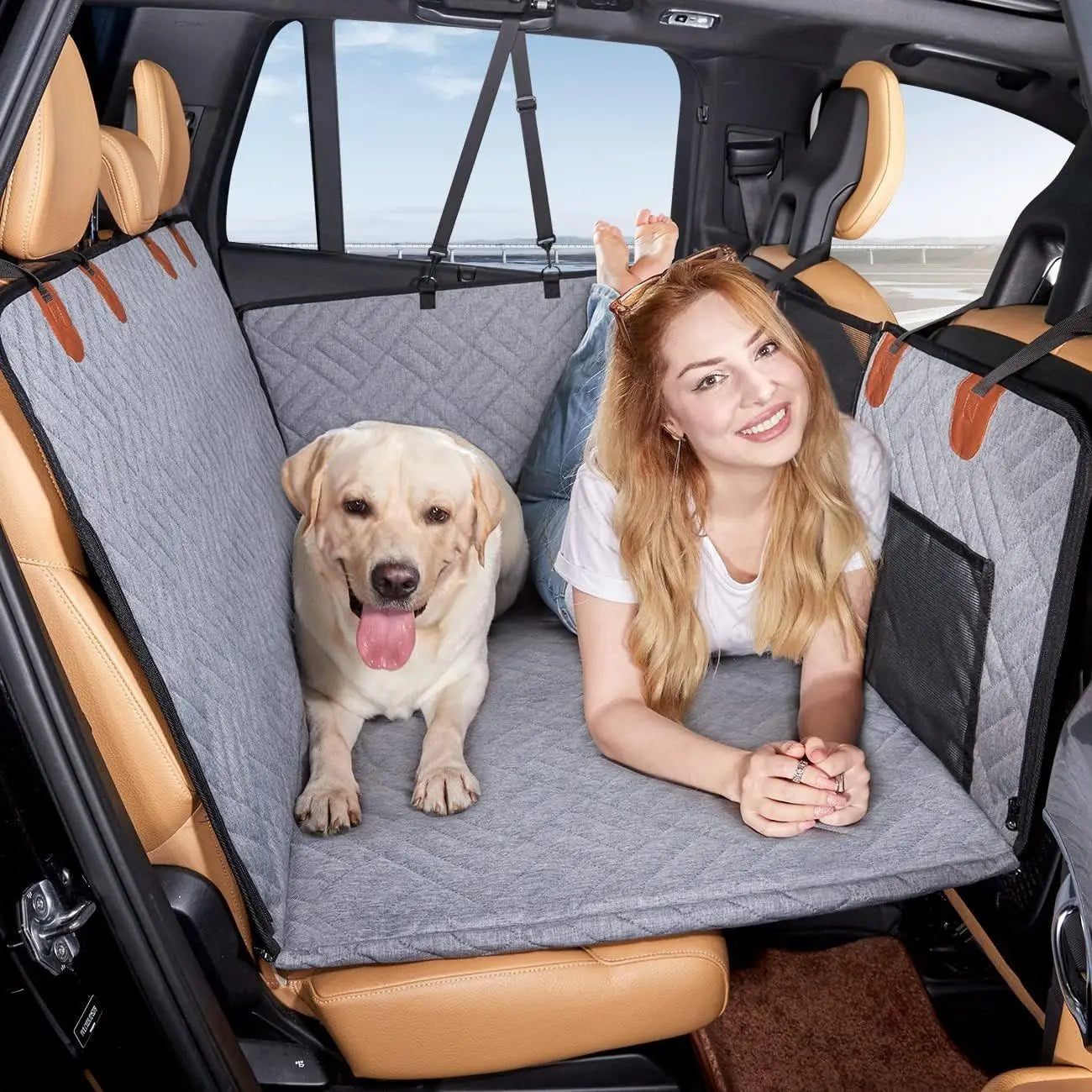 Dog Car Hammock - Durable Back Seat Cover for Dogs, Comfortable Pet Protector, Easy Installation, 133cm x 160cm 2