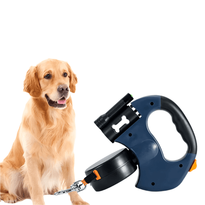 Double Dog Leash with LED Light – Tangle-Free Design, 30kg Load Capacity, 300cm Length, Ergonomic Handle, Includes Waste Bag Holder 6