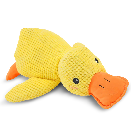 Durable Duck Dog Toy for Mental Stimulation and Enrichment – Bright Yellow, Interactive Squeaker Toy for All Sizes 0