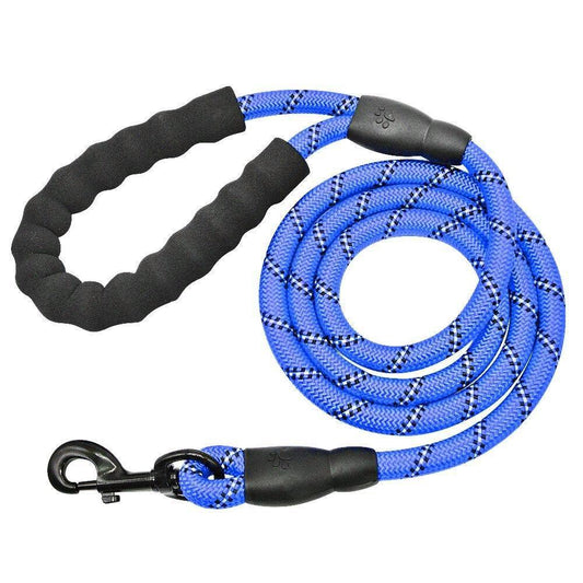 Durable Reflective Dog Leash 5ft Heavy-Duty Rope with Padded Handle for Night Safety and Comfort 0