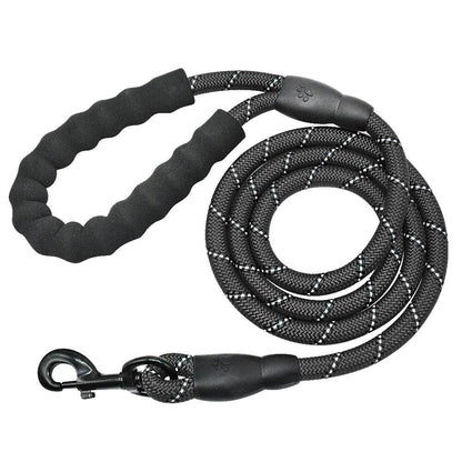 Durable Reflective Dog Leash 5ft Heavy-Duty Rope with Padded Handle for Night Safety and Comfort 9