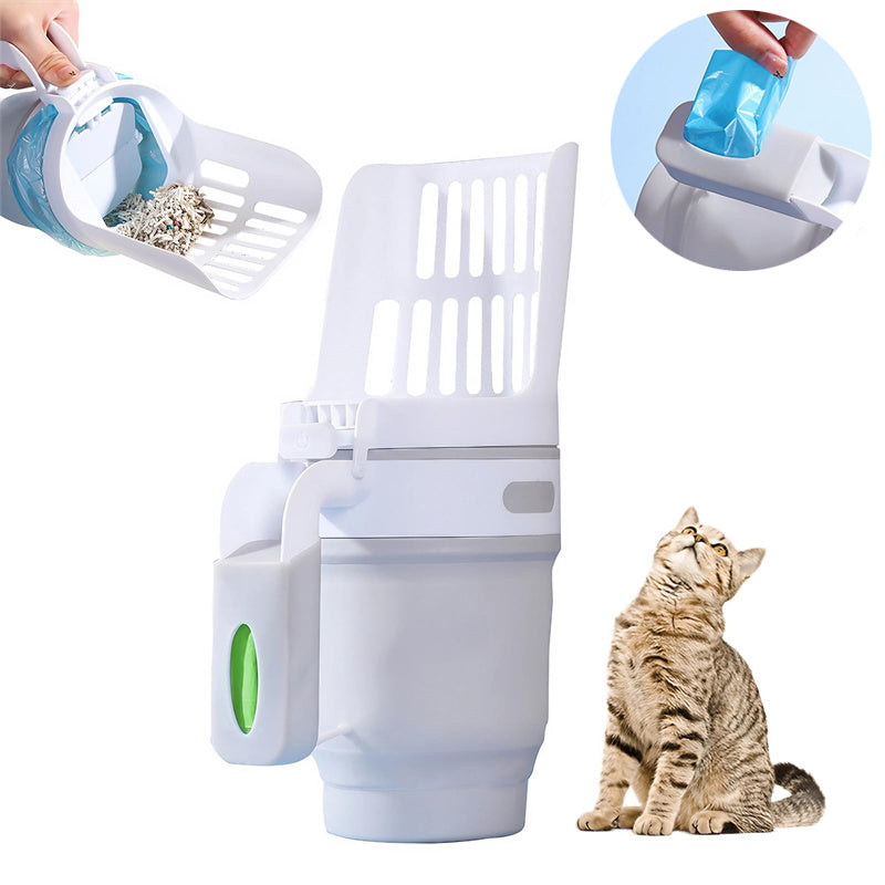 Eco-Friendly Cat Litter Scooper with Integrated Waste Disposal System – Ergonomic Design and Convenient Refill Bags 1