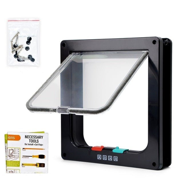 Folding Door with Cat Flap and 4-Way Safety Lock – Versatile Indoor/Outdoor PVC Door Solution 3