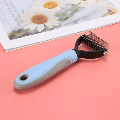 Gentle Dematting Comb for Cats and Dogs – Efficient Hair Removal and Stressless Grooming, Stainless Steel Design 0