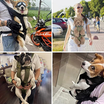 Hands-Free Dog Carrier Backpack for Small Dogs – Adjustable and Breathable Dog Bag for Comfortable Pet Transport 1