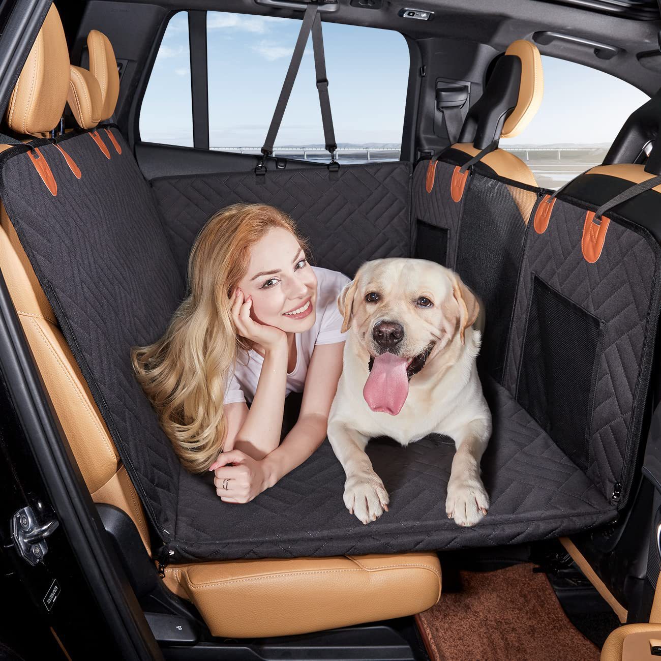 Hard Bottom Car Seat Extender for Dogs - Waterproof, Comfortable, Universal Fit, Supports Up to 130 kg 0