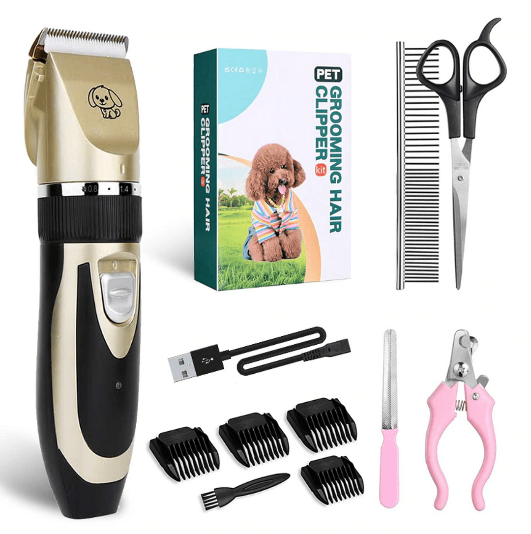 Low-Noise Dog Clipper Grooming Kit with 4 Attachment Combs – Whisper-Quiet, Low-Vibration Dog Grooming Clippers for Sensitive Pets 2