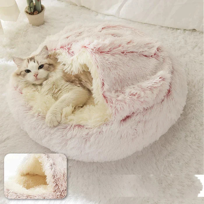 Self-Heating Fleece Pet Nest for Small to Medium Pets – Cozy Faux Fur Resting Place in Multiple Sizes 2