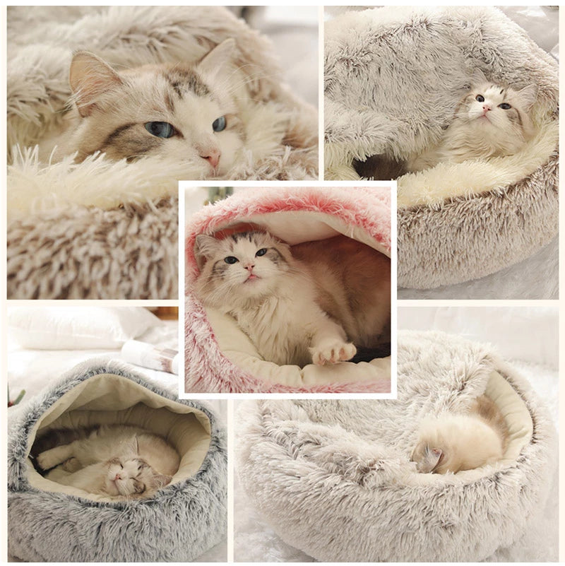 Self-Heating Fleece Pet Nest for Small to Medium Pets – Cozy Faux Fur Resting Place in Multiple Sizes 4