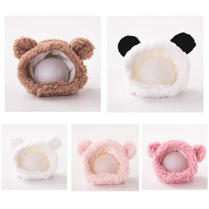 Winter Pet Hat - Adorable Bear and Rabbit Cosplay Hood for Dogs and Cats 1